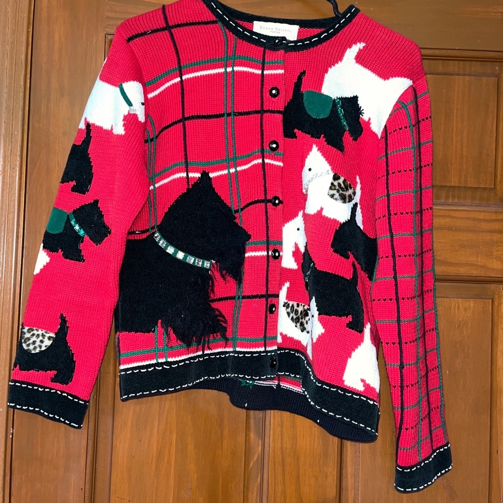 Susan Bristol Scottish Terrier Christmas Sweater PL